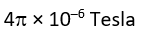 A current of 10 A is flowing through a circular coil of diameter 1 cm. What is the magnetic induction at its centre ?