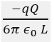 Charges q and -g are placed at points A and B respectively which are at distance 2 L apart. C is the mid point between A and B. The work done in moving a charge + Q along the semicircle CRD is: