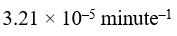 A first order reaction is 50 % completed in 30 minutes at 27 ºC. Its rate constant is :