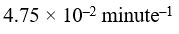 A first order reaction is 50 % completed in 30 minutes at 27 ºC. Its rate constant is :