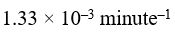 A first order reaction is 50 % completed in 30 minutes at 27 ºC. Its rate constant is :