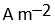 Units of pole strength of a magnet are -