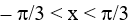 Function f(x) = tan x – 4x is decreasing function when -