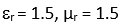 Relative permittivity and permeability of a material r and µr, respectively. Which of the following values of these quantities are allowed for a diamagnetic material?