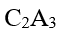 A compound is formed by cation C and anion A. The anions form hexagonal close packed (hcp) lattice and the cations occupy 75% of octahedral voids. The formula of the compound is