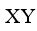 A compound formed by elements X and Y crystallises in a cubic structure in which the X atoms are at the corners of a cube and the Y atoms are at the facecentres. The formula of the compound is