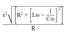 Power dissipated in an LCR series circuit connected to an a.c. source of emf ε is :