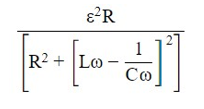 Power dissipated in an LCR series circuit connected to an a.c. source of emf ε is :