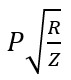 A resistance ‘R’ draws power ‘P’ when connected to an AC source. If an inductance is now placed in series with the resistance, such that the impedance of the circuit becomes ‘Z’, the power drawn will be