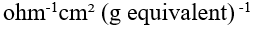 The unit of equivalent conductivity is