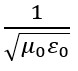 The velocity of electromagnetic radiation in a medium of permittivity & and permeability μ_0 given by