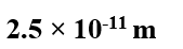 What is the radius of iodine atom (At. no. 53, mass no. 126)