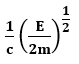 An electron of mass m and a photon have same energy E. The ratio of de-Broglie wavelengths associated with them is: