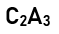 The anions (A) form hexagonal closest packing and the cations (C) occupy only 2/3 of octahedral holes. The simplest formula of the ionic compound is: