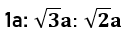 If ‘a’ stands for the edge length of the cubic systems: simple cubic, body centred cubic and face centred cubic, then the ratio of radii of the spheres in these systems will be respectively,