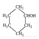 The structural formula of cyclohexanol is