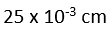 A spherometer has 250 equal divisions marked along the periphery of its disc, and one full rotation of the disc advances on the main scale by 0.0625 cm. The least count of the spherometer is