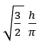 The orbital angular momentum of a p-electron is given as: