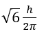 The orbital angular momentum of a p-electron is given as:
