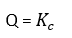 The reaction quotient (Q) for the reaction