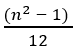 The variance of first n natural number is