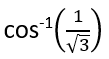 The angle between two diagonals of a cube is