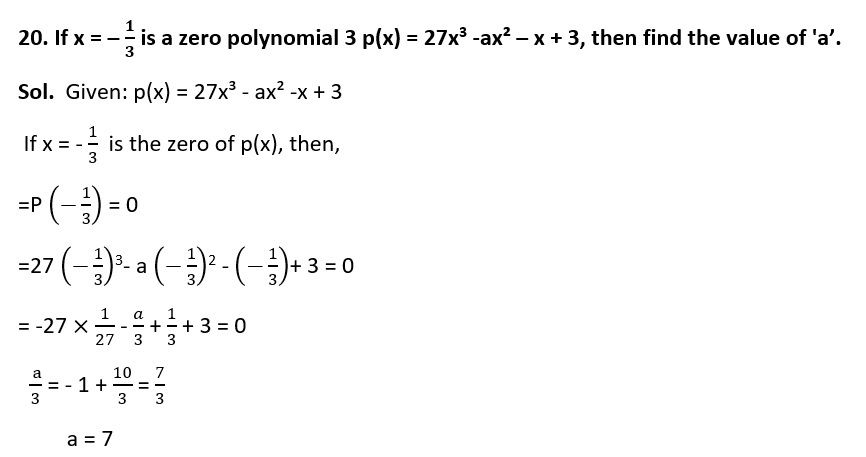 POLYNOMIALS CLASS 9