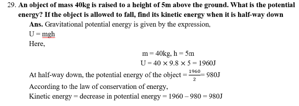 WORK AND ENERGY