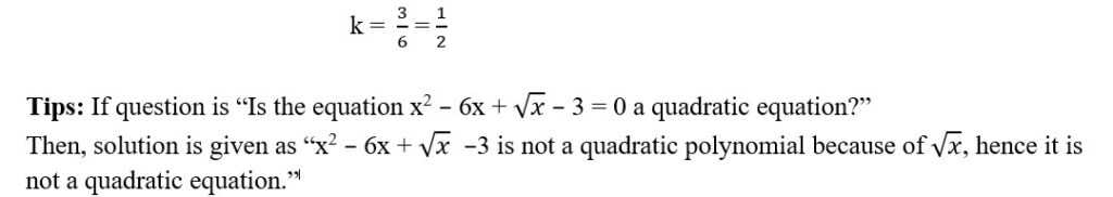 QUADRATIC EQUATIONS CLASS 10