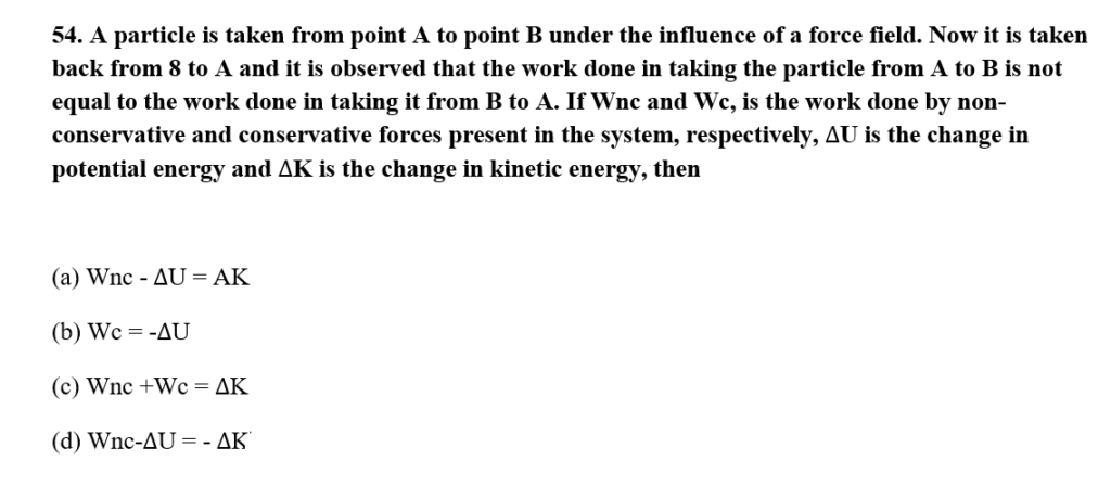 WORK POWER AND ENERGY JEE ADVANCED QUESTIONS