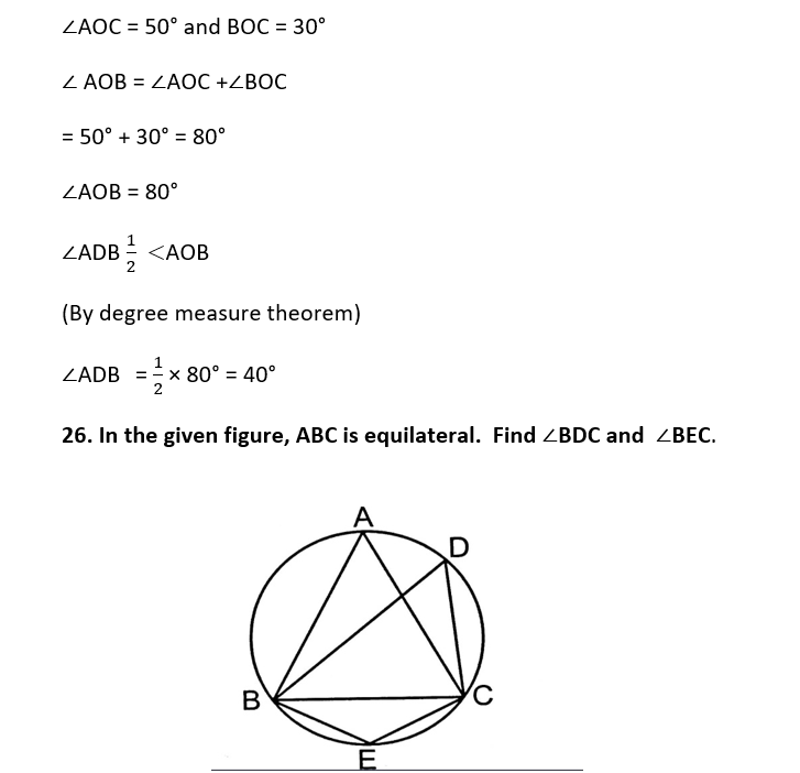 CIRCLES CLASS 9 QUESTIONS