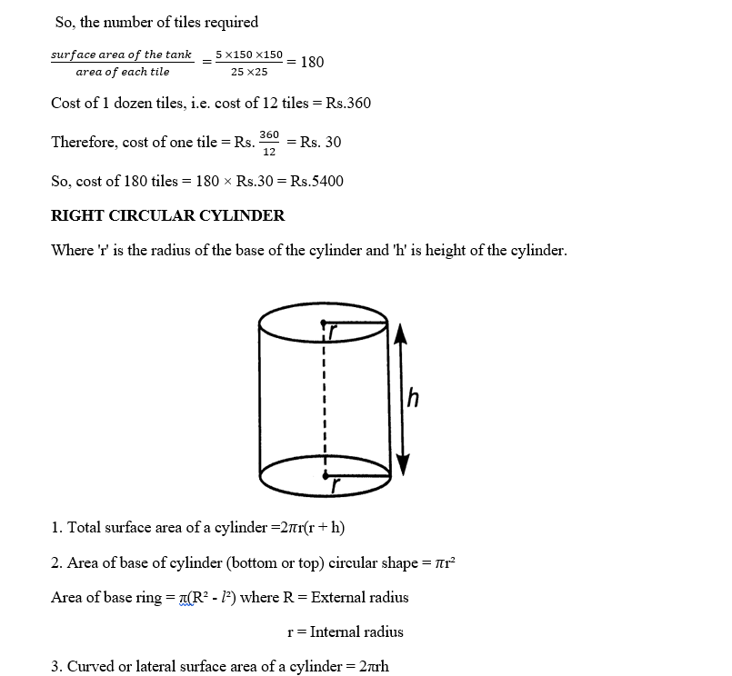 SURFACE AREAS AND VOLUMES CLASS 9 SOLUTIONS 