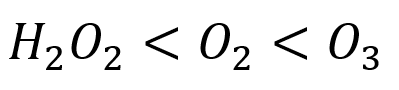 The correct order in which the O -- O bond length increases in the following is