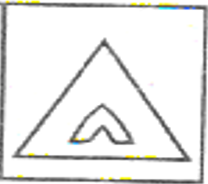 A triangular piece of paper is folded and cut as shown below. Find put from the answer figures how it will appear when opened.