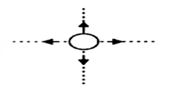 Which of the following figures represent the magnetic lines of force due to an isolated south pole
