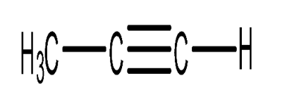 Structural formula of ethyne is