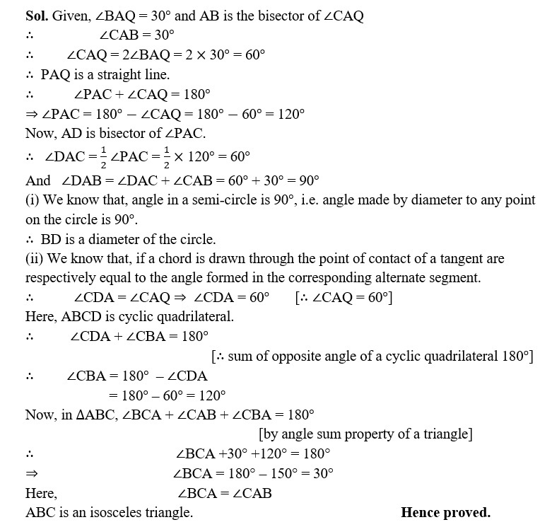 CIRCLE CLASS 10 ICSE NOTES