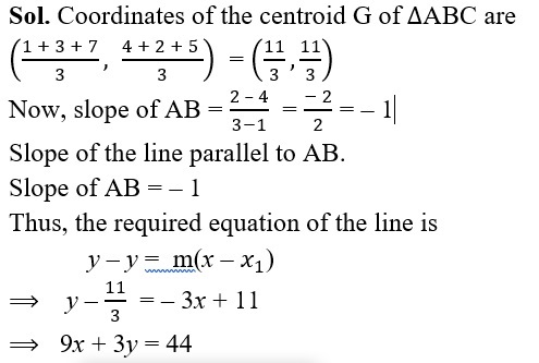 EQUATION OF LINE CLASS 10 ICSE NOTES