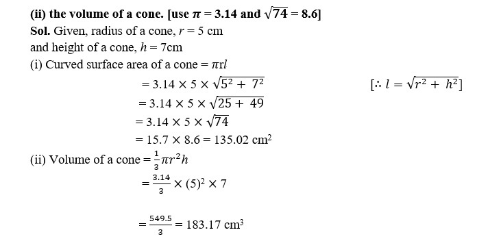 SURFACE AREA AND VOLUME CLASS 10 ICSE