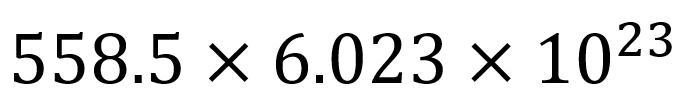 The number of atoms in 558.5 g of Fe (at.wt. 55.85) is: