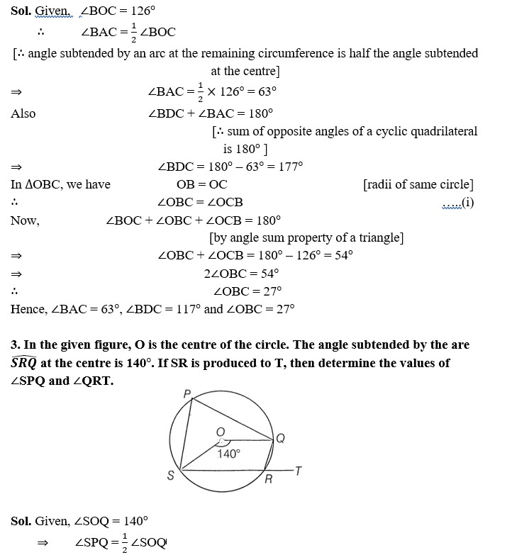 CIRCLE CLASS 10 ICSE NOTES
