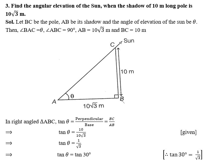 HEIGHTS AND DISTANCES CLASS 10 ICSE NOTES