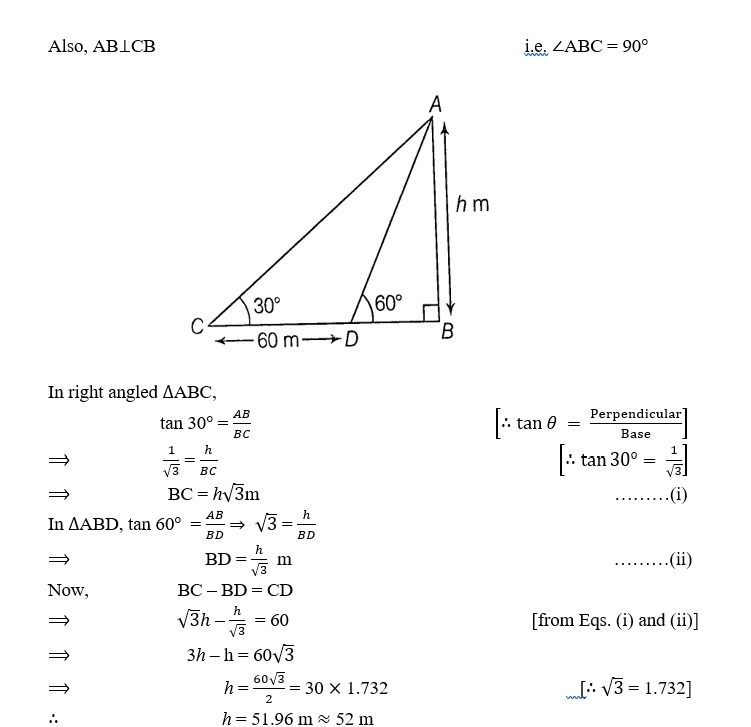 HEIGHTS AND DISTANCES CLASS 10 ICSE NOTES