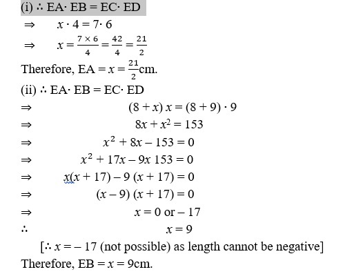 CIRCLE CLASS 10 ICSE NOTES