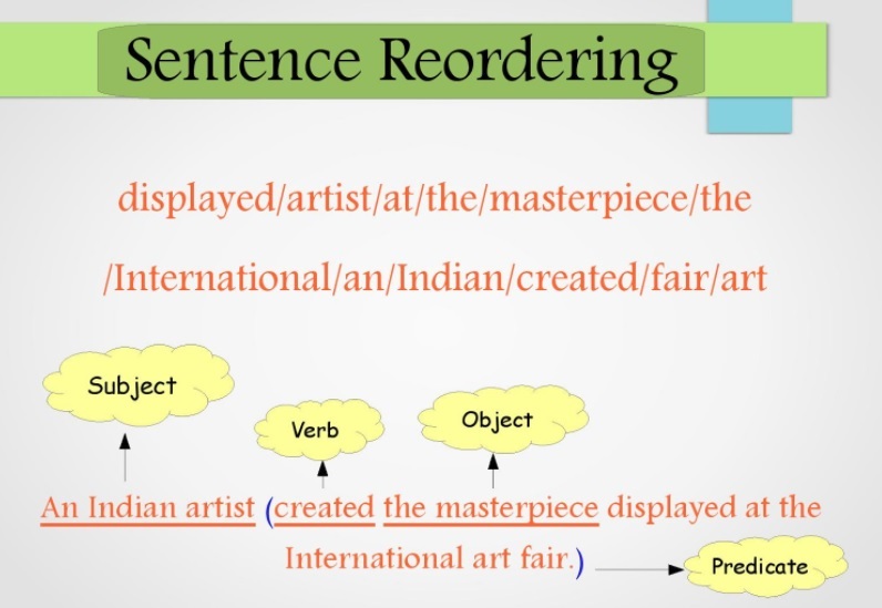 SENTENCE REORDERING QUESTIONS