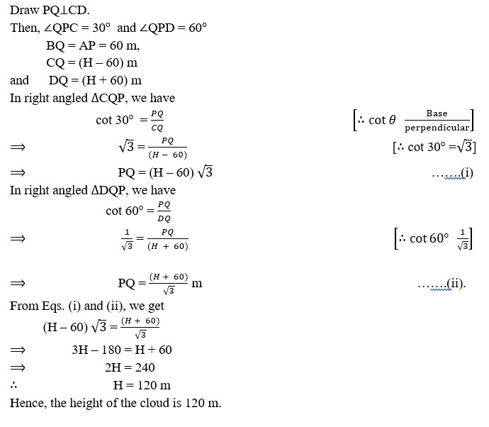 HEIGHTS AND DISTANCES CLASS 10 ICSE NOTES