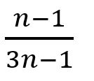 An urn contains n white balls numbered 1 to n, n black balls numbered 1 to n and n red balls numbered 1 to n. If two balls are drawn without replacement, then the probability, that they are of the same colour or bear the same number, is