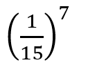 Fifteen coupons are numbered 1 to 15. Seven coupons are selected at random, one at a time with replacement. The probability that the largest number appearing on a selected coupon be 9, is