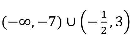 Solution of (2x+1)(x-3)(x+7) < 0 is
