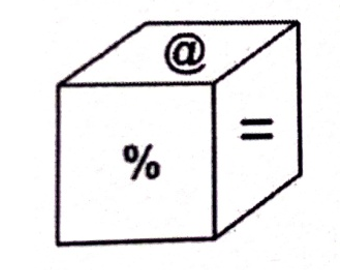 The following figure is folded to form a cube. Which representation of the cube in the given option is correct one?